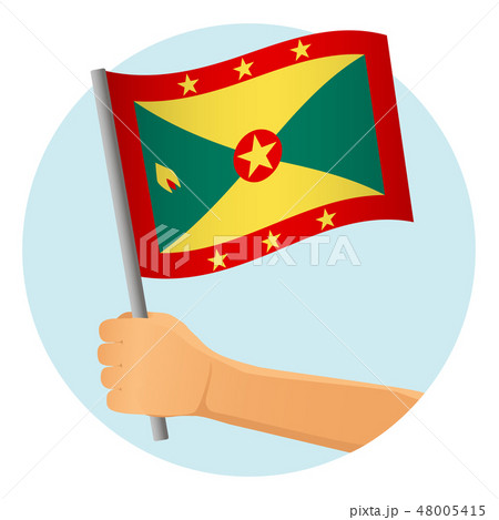 Grenada flag in hand 48005415