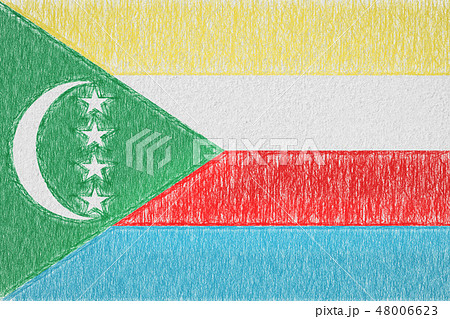Comoros painted flag Comoros painted flag 48006623