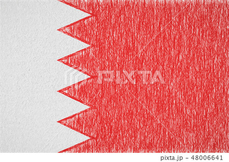 Bahrain painted flag 48006641