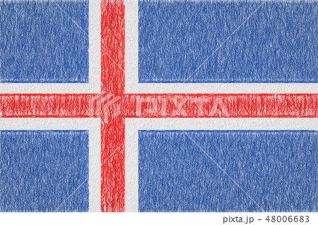 Iceland painted flag 48006683