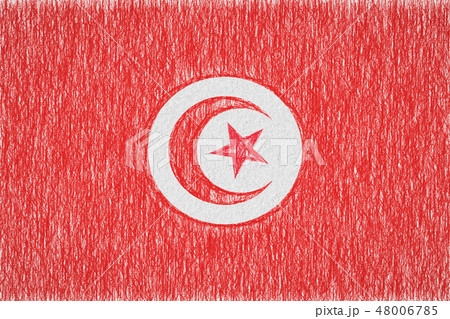 Tunisia painted flag 48006785