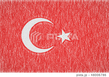 Turkey painted flag 48006786
