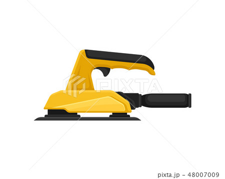 Electric polishing machine or sandpaper. Equipment for carpentry works. Professional power tool 48007009