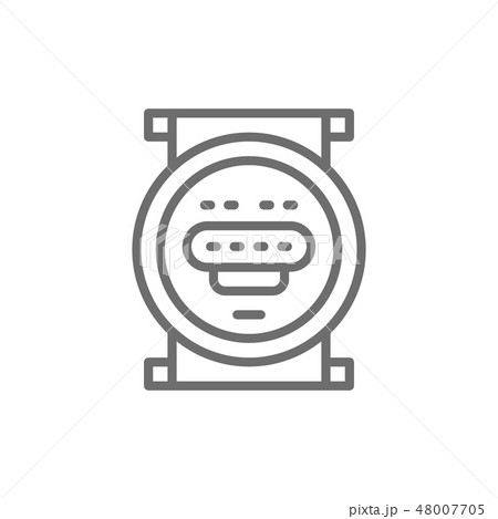 Domestic water meter line icon. 48007705