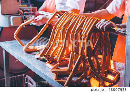 sausage meat production 48007933