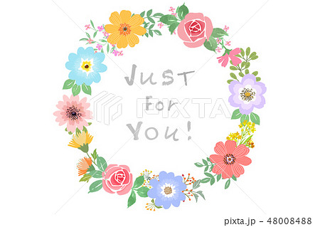 花リースのイラスト素材