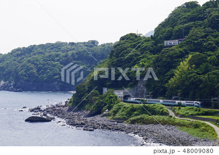 海沿いを走る伊豆急行線 48009080