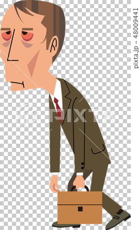 寝不足のサラリーマン 48009441