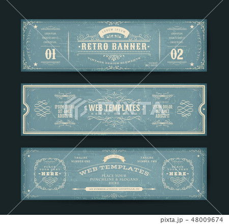Vintage Website Banners Templates 48009674