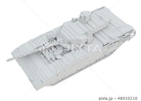 3d printed tank isolated on white background 48010210