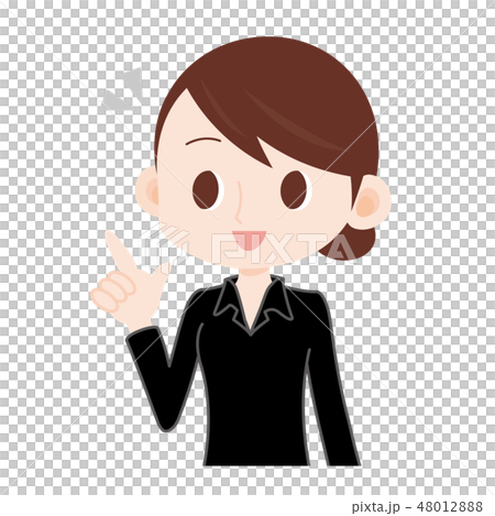 女性上身黑色襯衫指點 48012888