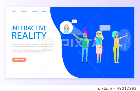 Interactive Reality People Chatting Virtually 48012893