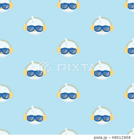 Pattern with penguins color flat icon.. 48012908