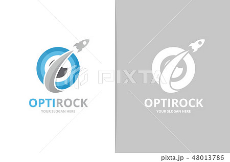 Vector Eye And Rocket Logo Combination Unique のイラスト素材