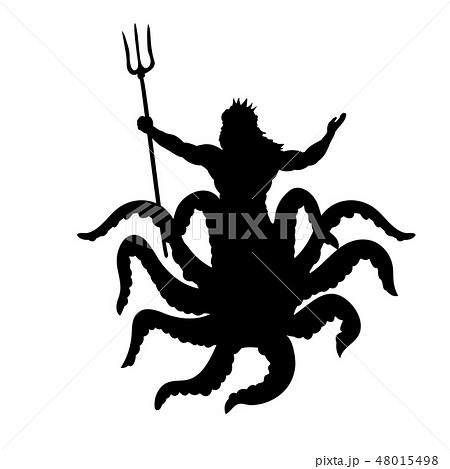 Octopus man silhouette mythology fantasy 48015498