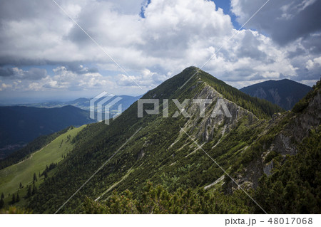 Mountain panorama view of Brecherspitze, Bavaria 48017068