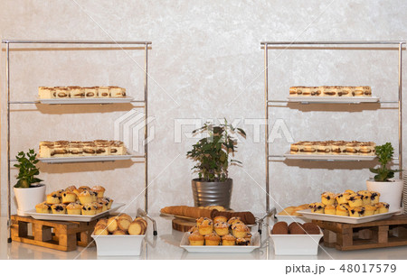 Small snacks on the table in the restaurant 48017579