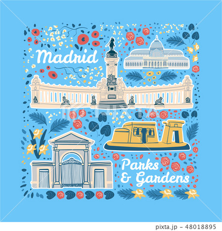 Famous parks and gardens of Madrid Famous parks and gardens of Madrid 48018895