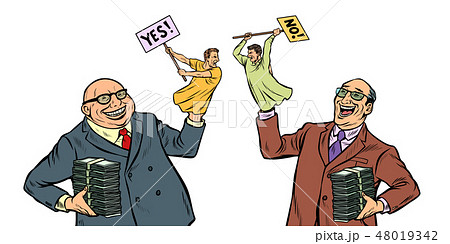 yes no hate voters. election policy manipulation. isolate on white background 48019342