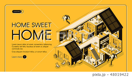 Home engineering company isometric vector website 48019422