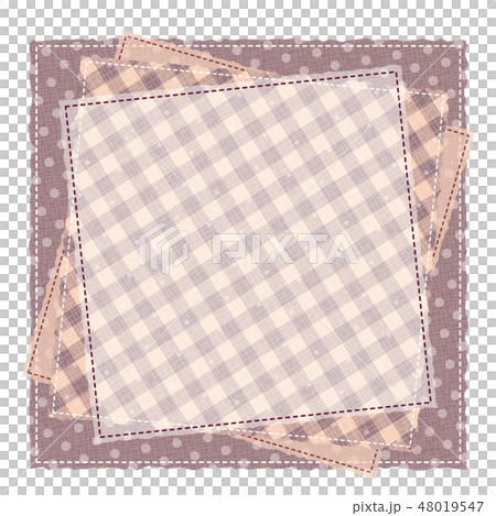 Patchwork style pattern Pattern frame... - Stock Illustration [48019547 ...
