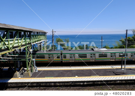 根府川駅から見た相模湾 48020283