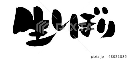 筆文字　生しぼり　蔵開き　イラスト 48021086