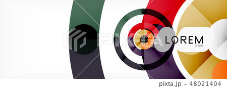 Line design circles abstract background 48021404