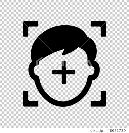 顔認識 顔認証システム アイコン Ai エーアイ のイラスト素材