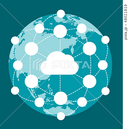 IT/ネットワーク　ビジネスイメージ　テンプレート 48021819