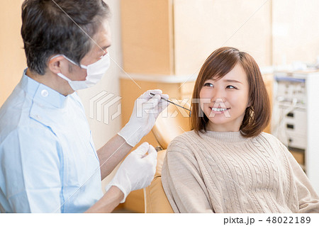 歯医者に来た女性 歯医者に来た女性 48022189