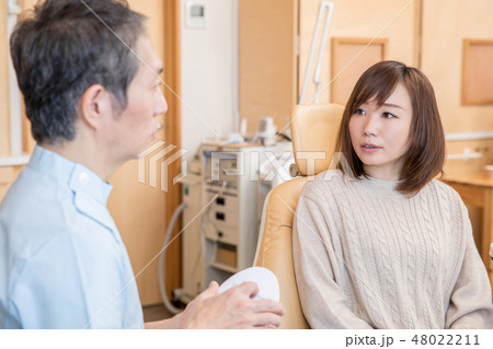 歯医者に来た女性 48022211