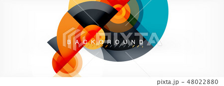 Vector circle composition, geometric minimal design illustration 48022880