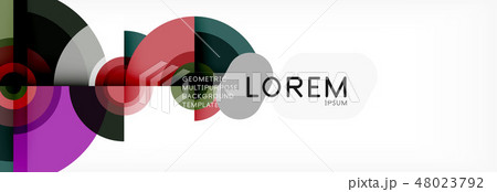 Round shapes vector abstract background. Trendy circle shapes composition vector 48023792