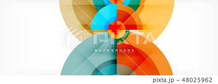 Round circles and triangles abstract background Round circles and triangles abstract background 48025962