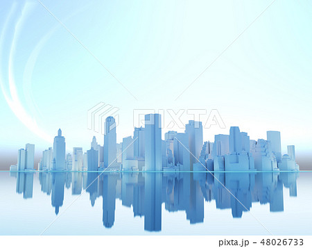 都会 都市 ビル群 高層ビル ネットワーク ｃｇのイラスト素材
