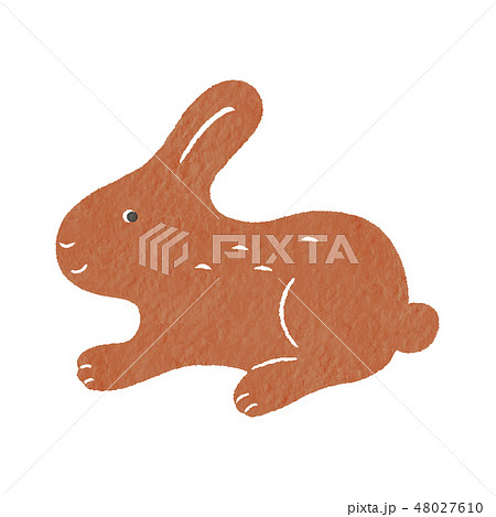 茶色のウサギのイラスト素材