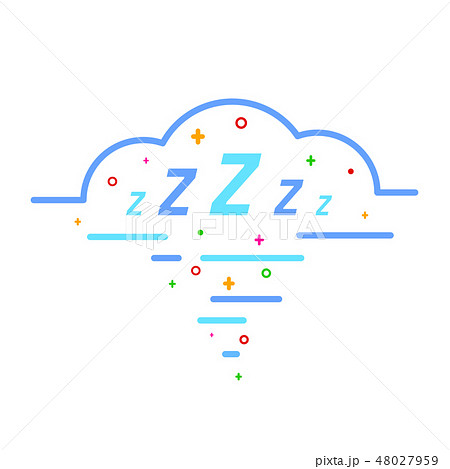 Zzz Sleeping Bubble のイラスト素材