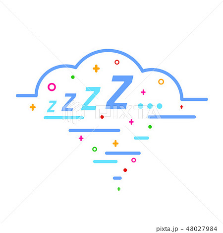 Zzz Sleeping Bubble のイラスト素材