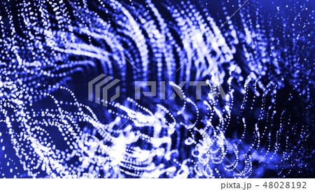 Abstract glow particles in air as science fiction microcosm or macro world or sci-fi. 3d render of 48028192