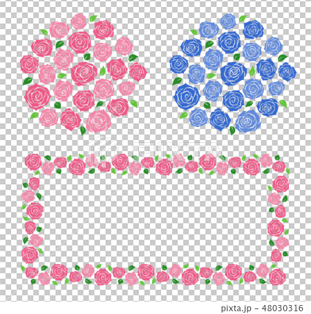 バラのフレームと花束セット バラのフレームと花束セット 48030316
