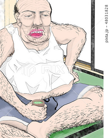 茶飲みおじさん背景バージョン 48031828