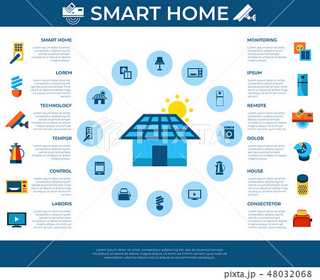 Digital vector smart and digital home Digital vector smart and digital home 48032068