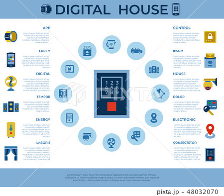 Digital vector smart and digital home 48032070