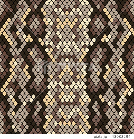 Snakeskin Seamless Pattern Realistic Texture のイラスト素材