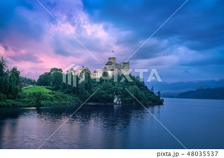HDR image of Niedzica Castle at sunset HDR image of Niedzica Castle at sunset 48035537