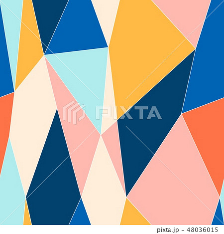 Abstract stained glass style seamless pattern.  48036015