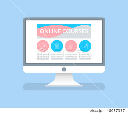 Online Courses Computer Monitor with Information Online Courses Computer Monitor with Information 48037337