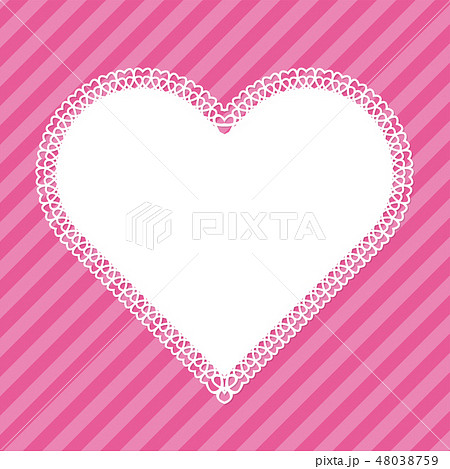 レースのフレーム素材 ピンク のイラスト素材