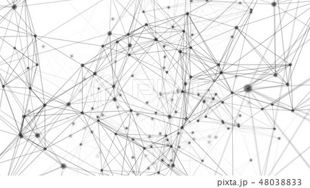 Digital computer data and network connection triangle lines and 48038833